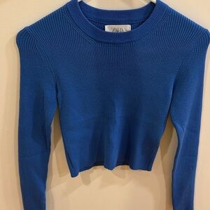 Zara Royal Blue Knit Top